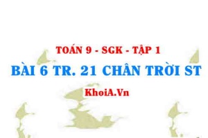 Bài 6 trang 21 Toán 9 Chân trời sáng tạo Tập 1